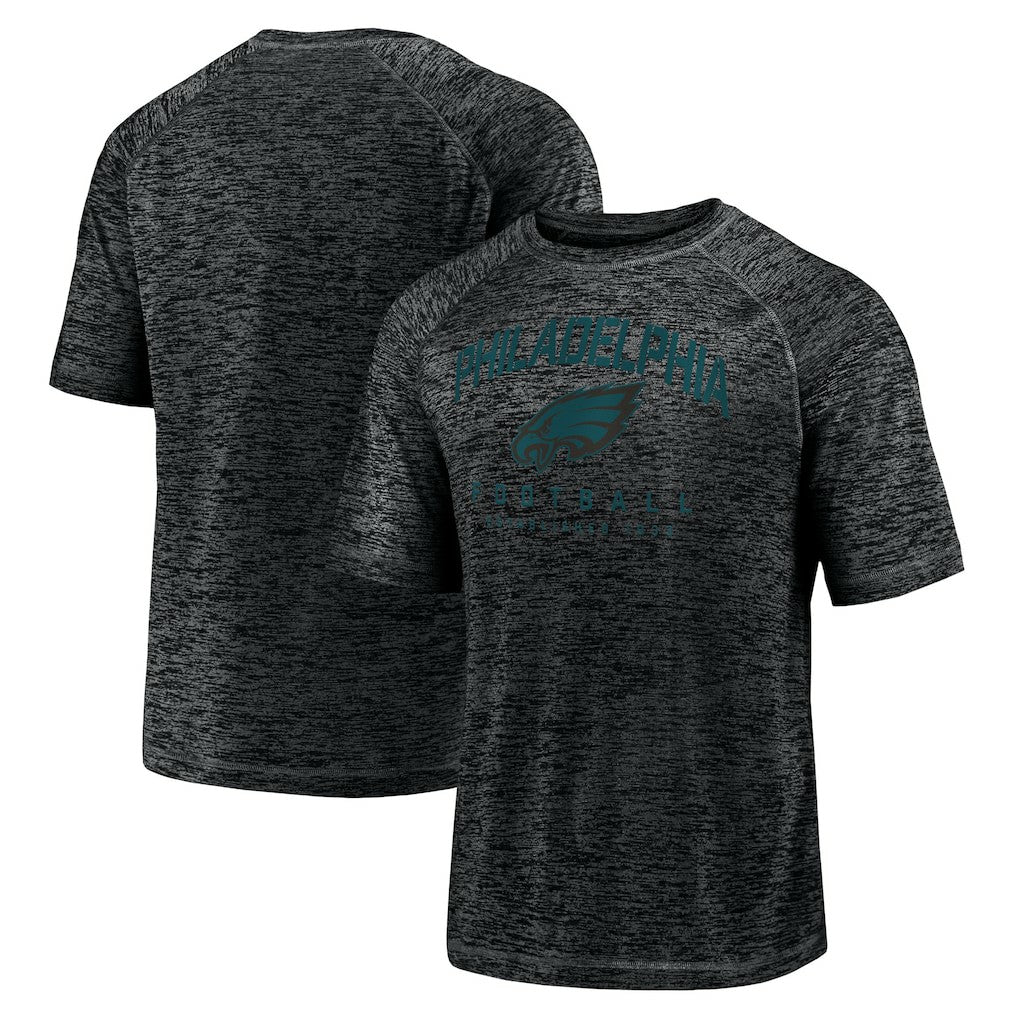 Philadelphia Eagles Shade Battle Ready Raglan Space-Dye T-Shirt - Black T-shirts
