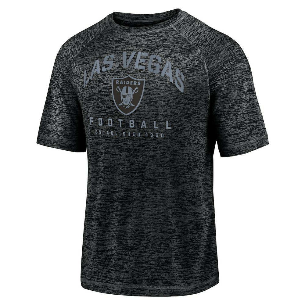Las Vegas Raiders Shade Battle Ready Raglan Space-Dye T-Shirt - Black T-shirts