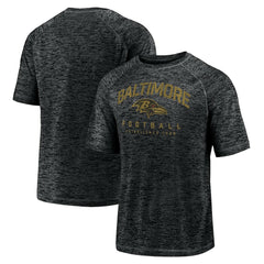Baltimore Ravens Shade Battle Ready Raglan Space-Dye T-Shirt - Black T-shirts