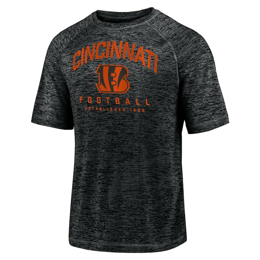 Cincinnati Bengals Shade Battle Ready Raglan Space-Dye T-Shirt - Black T-shirts