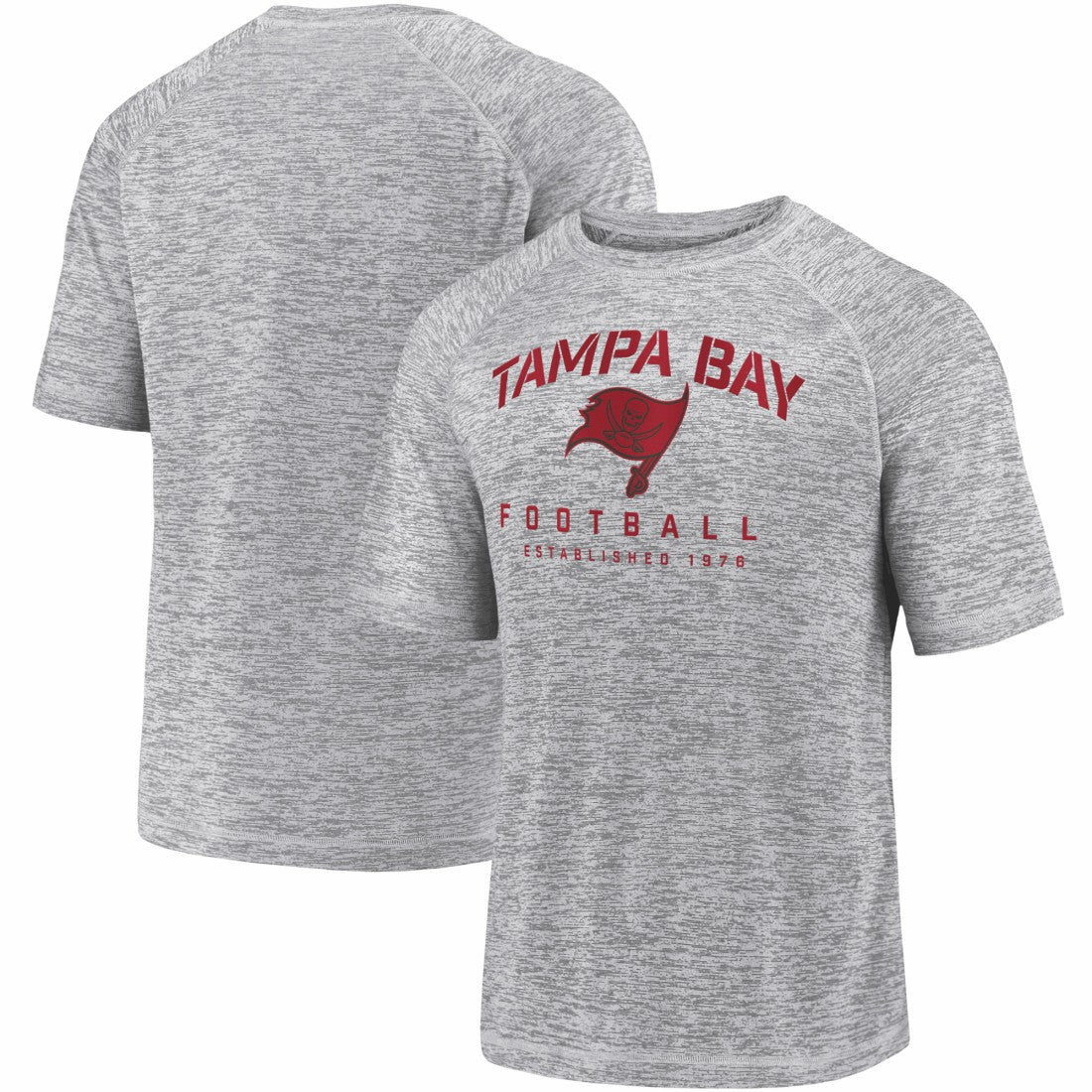 Tampa Bay Buccaneers Shade Battle Ready Raglan Space-Dye T-Shirt - Gray T-shirts