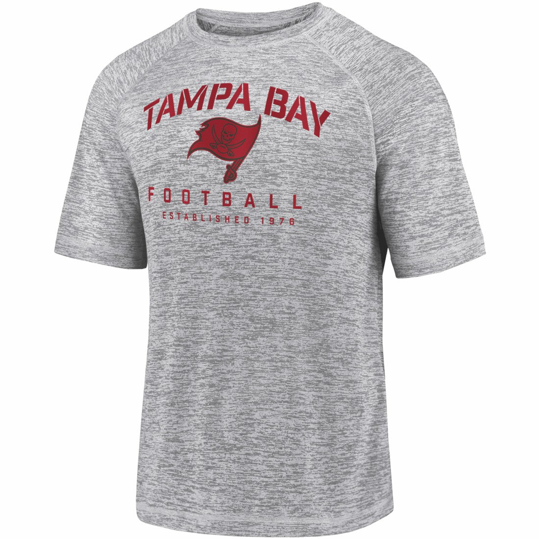 Tampa Bay Buccaneers Shade Battle Ready Raglan Space-Dye T-Shirt - Gray T-shirts