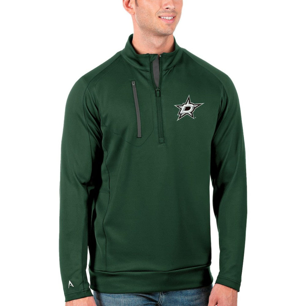 Dallas Stars Antigua Generation Quarter-Zip Pullover Jacket - Green/Charcoal | US 4126543