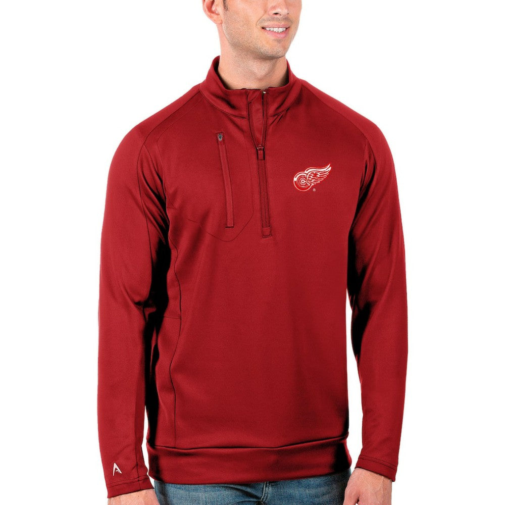 Detroit Red Wings Antigua Generation Quarter-Zip Pullover Jacket - Red | US 4126547
