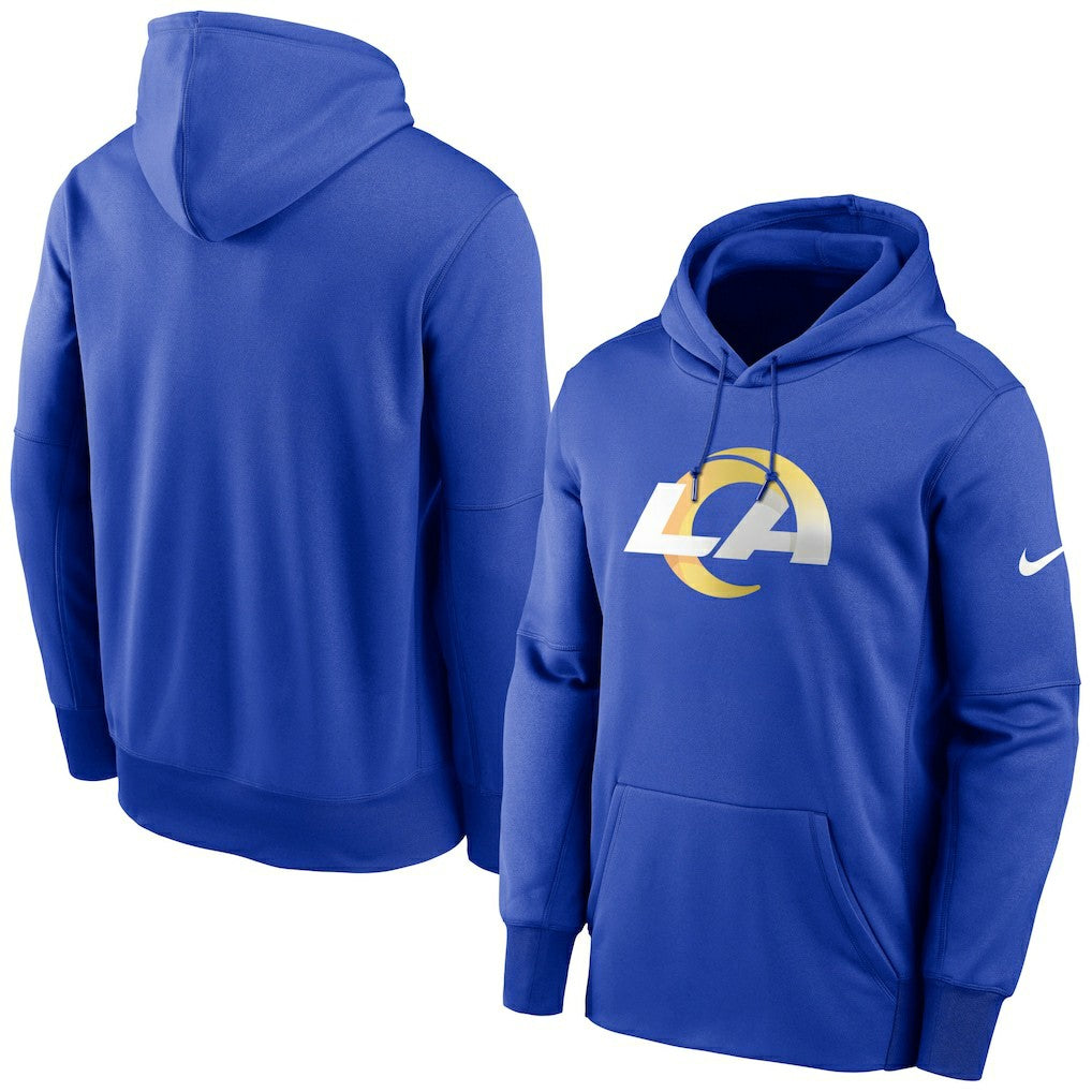 Los Angeles Rams Primary Logo Therma Performance Pullover Hoodie - Royal Hoodies