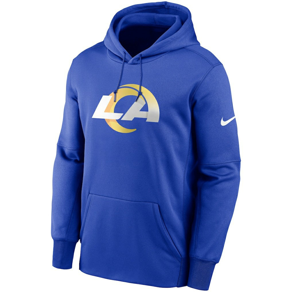 Los Angeles Rams Primary Logo Therma Performance Pullover Hoodie - Royal Hoodies