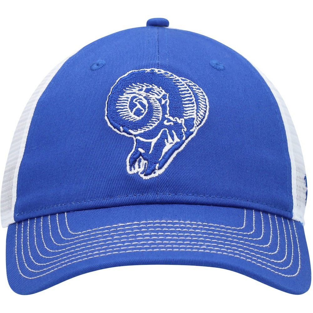 Los Angeles Rams Fundamental Vintage Trucker Unstructured Adjustable Hat - Royal/White Hats