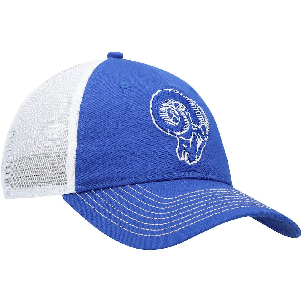Los Angeles Rams Fundamental Vintage Trucker Unstructured Adjustable Hat - Royal/White Hats