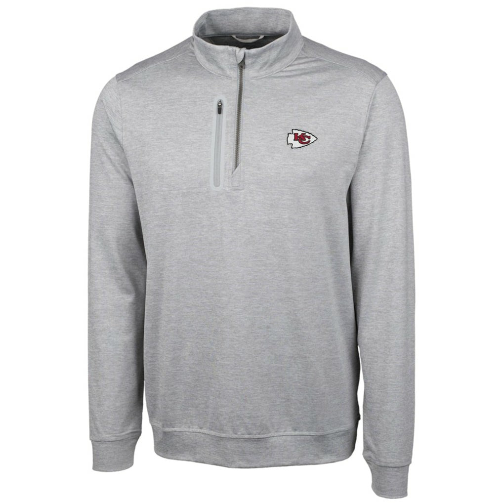 Kansas City Chiefs Cutter & Buck Stealth Quarter-Zip Jacket - Cream Jackets