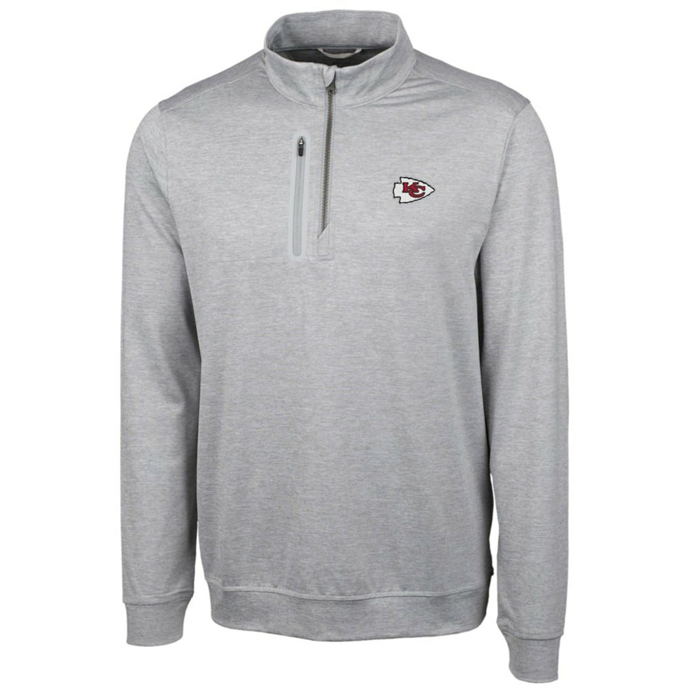 Kansas City Chiefs Cutter & Buck Stealth Quarter-Zip Jacket - Cream Jackets