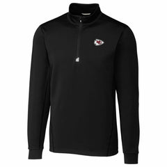 Kansas City Chiefs Cutter & Buck Traverse Quarter-Zip Pullover Jacket - Black Pullover