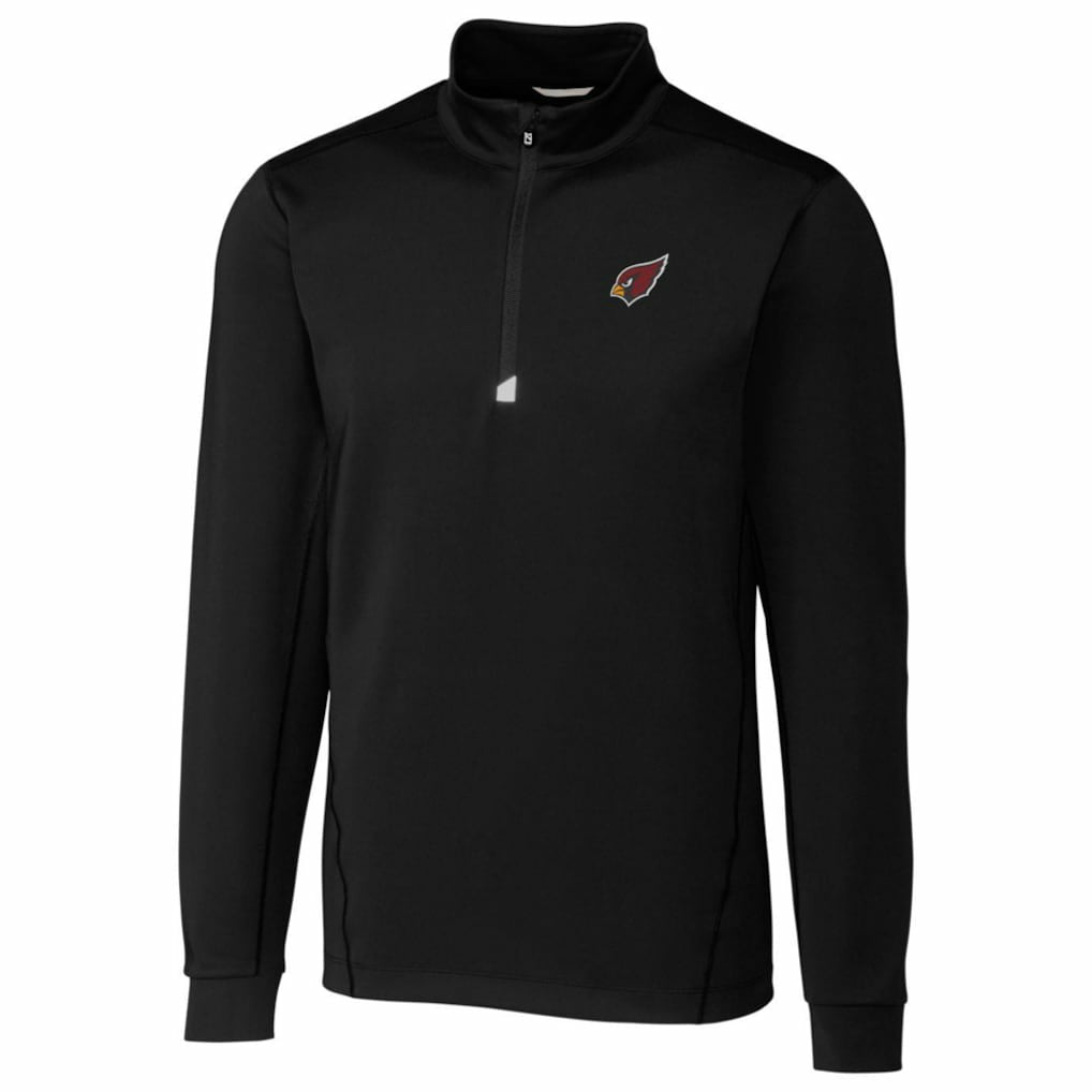 Arizona Cardinals Cutter & Buck Traverse Quarter-Zip Pullover Jacket - Black Pullover