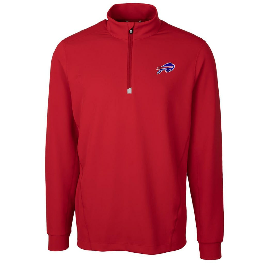 Buffalo Bills Cutter & Buck Traverse Quarter-Zip Pullover Jacket - Red Pullover