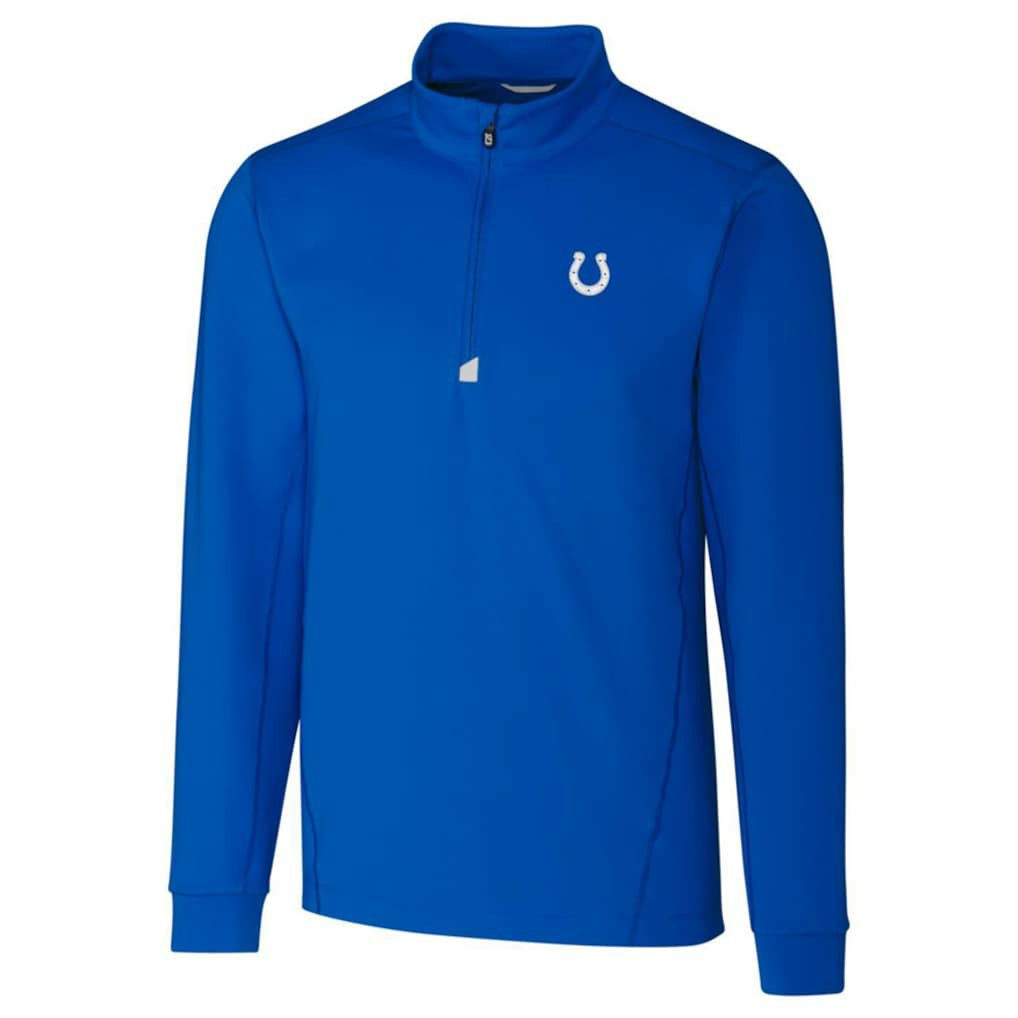 Indianapolis Colts Cutter & Buck Traverse Quarter-Zip Pullover Jacket - Royal Pullover