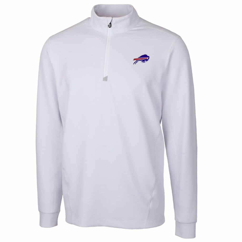 Buffalo Bills Cutter & Buck Traverse Quarter-Zip Pullover Jacket - White Pullover