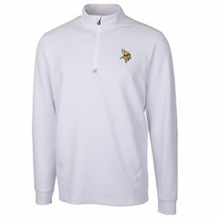 Minnesota Vikings Cutter & Buck Traverse Quarter-Zip Pullover Jacket - White Pullover