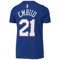 Joel Embiid Philadelphia 76ers Youth Logo Name & Number Performance T-Shirt Royal - Nike