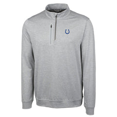 Indianapolis Colts Cutter & Buck Big & Tall Stealth Quarter-Zip Pullover Jacket - Heather Gray Pullover