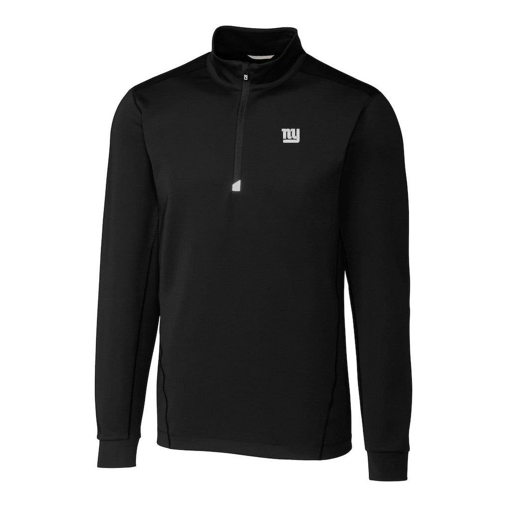 New York Giants Cutter & Buck Big & Tall Traverse Quarter-Zip Pullover Jacket - Black Pullover