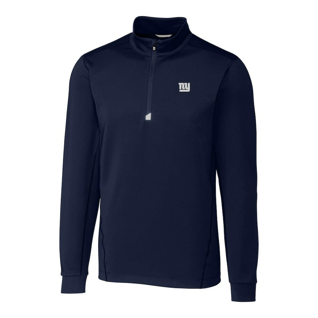 New York Giants Cutter & Buck Big & Tall Traverse Quarter-Zip Pullover Jacket - Navy Pullover