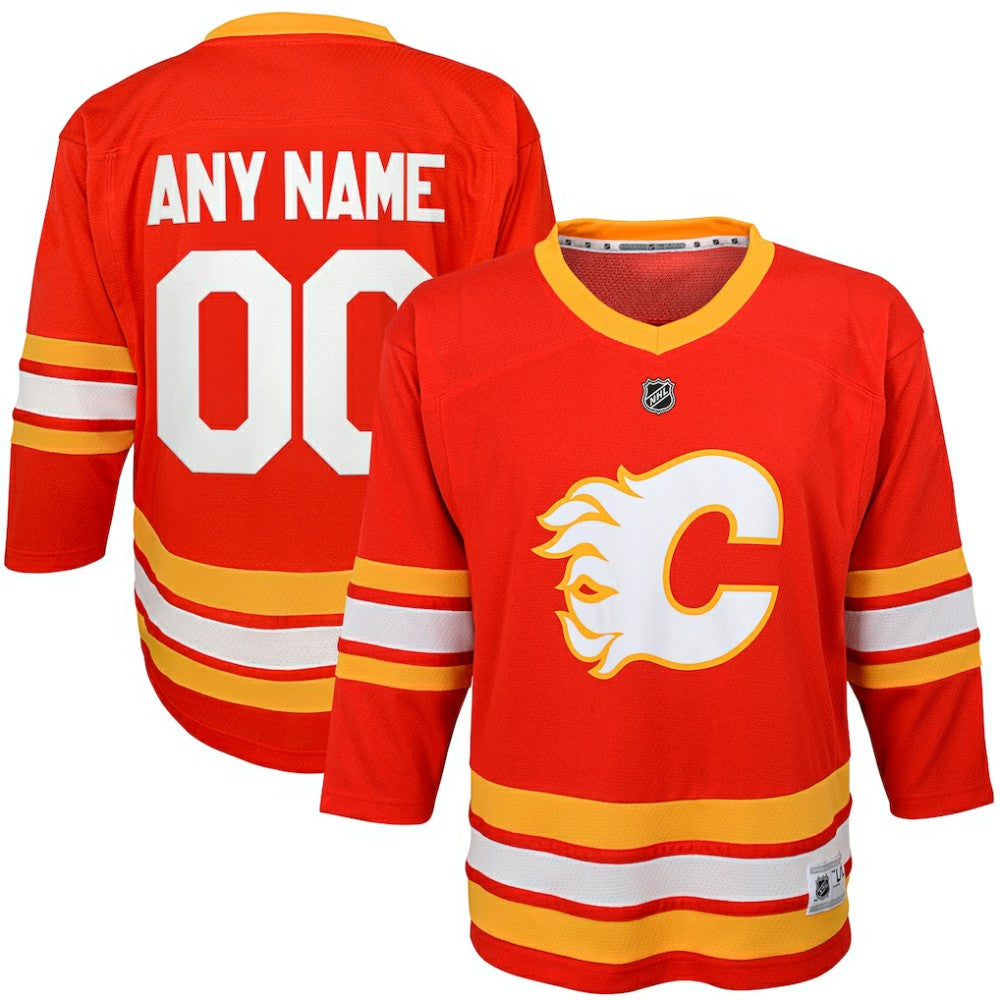 Calgary Flames Youth Home Replica Custom Jersey - Red | US 4144076