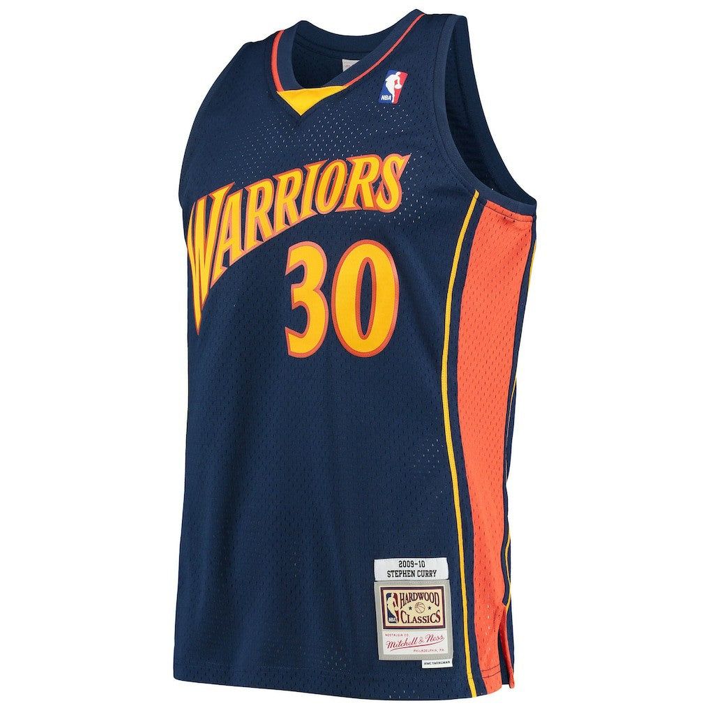 Stephen Curry Golden State Warriors Hardwood Classics Swingman Jersey Navy - Mitchell & Ness
