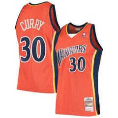 Stephen Curry Golden State Warriors Hardwood Classics Swingman Jersey Orange - Mitchell & Ness