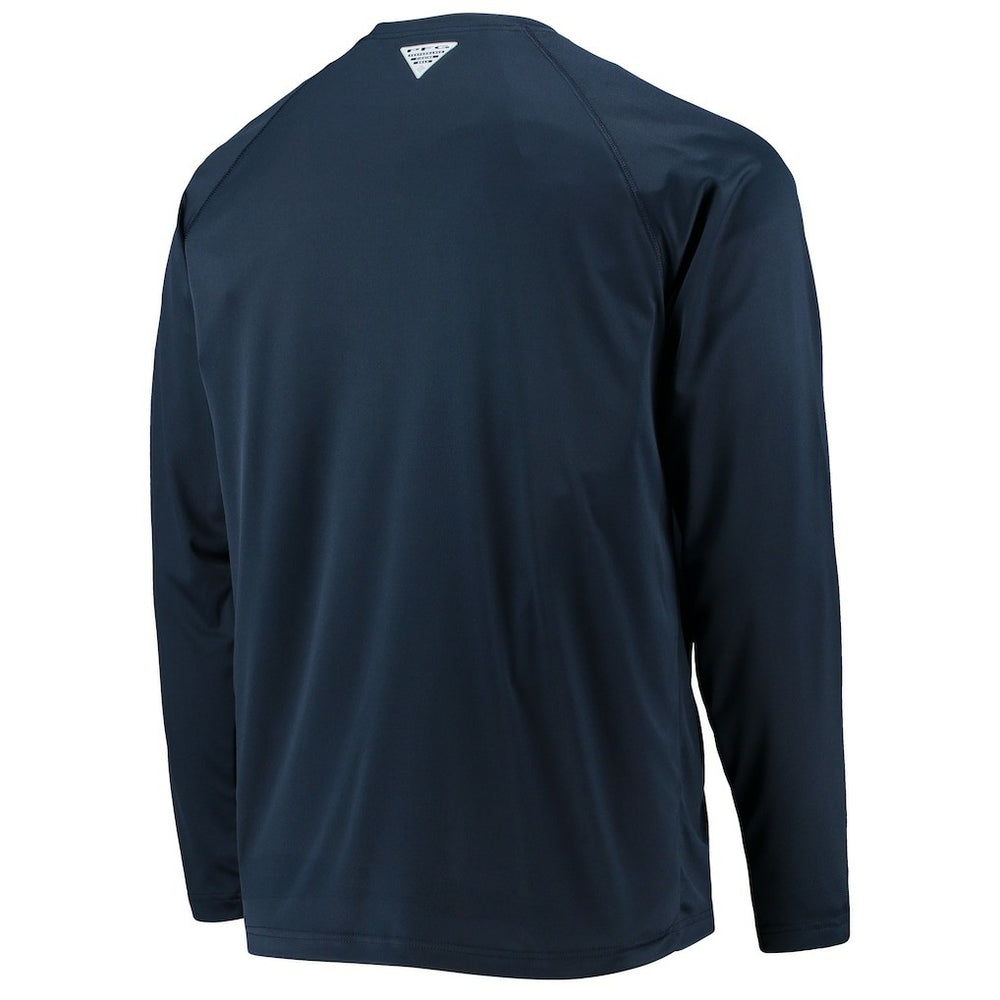 Dallas Cowboys Terminal Tackle Omni-Shade Raglan Long Sleeve T-Shirt - Navy T-shirts