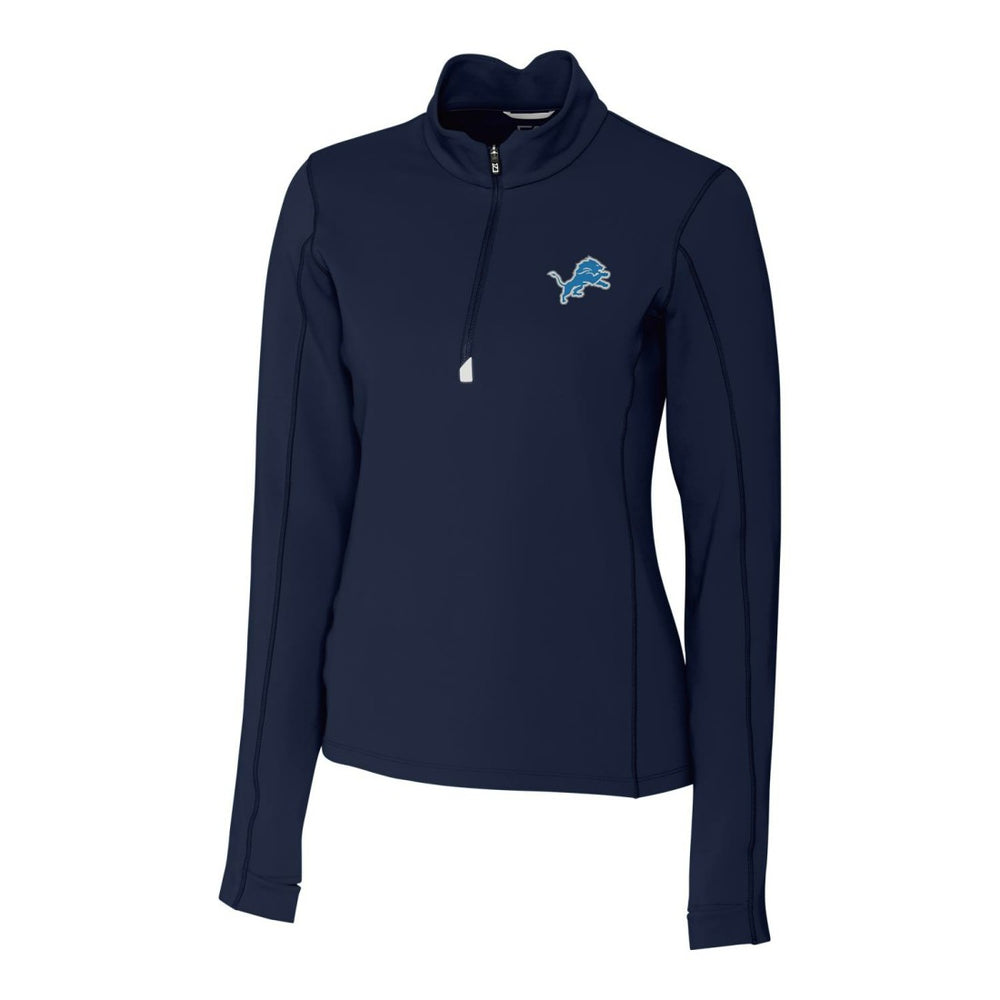 Detroit Lions Cutter & Buck Women's Traverse Half-Zip Pullover Jacket - Navy Pullover