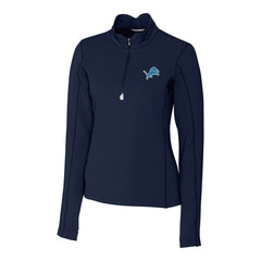 Detroit Lions Cutter & Buck Women's Traverse Half-Zip Pullover Jacket - Navy Pullover