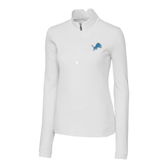 Detroit Lions Cutter & Buck Women's Traverse Half-Zip Pullover Jacket - White Pullover