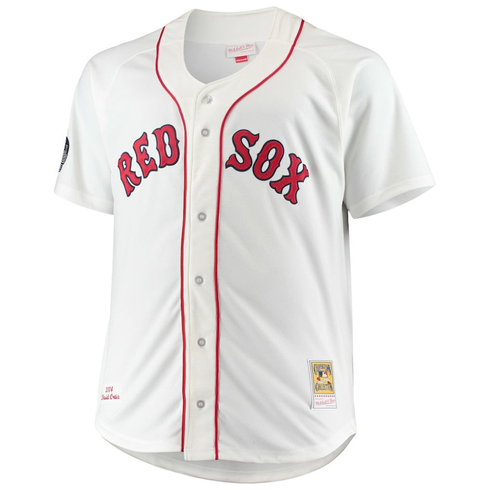 David Ortiz Boston Red Sox Mitchell & Ness Big & Tall Home Authentic Player Jersey - White Jerseys