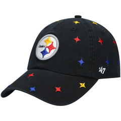 Pittsburgh Steelers '47 Women's Multi Confetti Clean Up Adjustable Hat - Black Hats