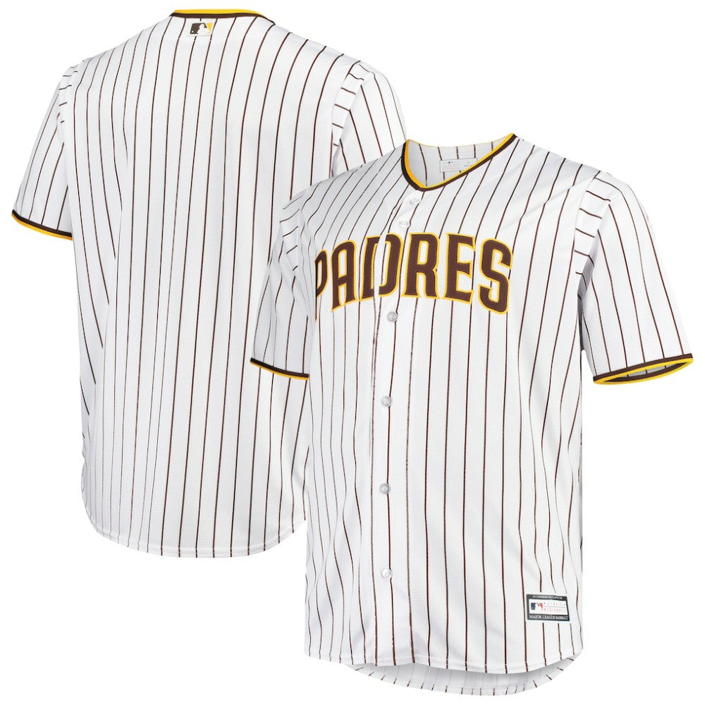 San Diego Padres Big & Tall Home Replica Team Jersey - White/Brown Jerseys