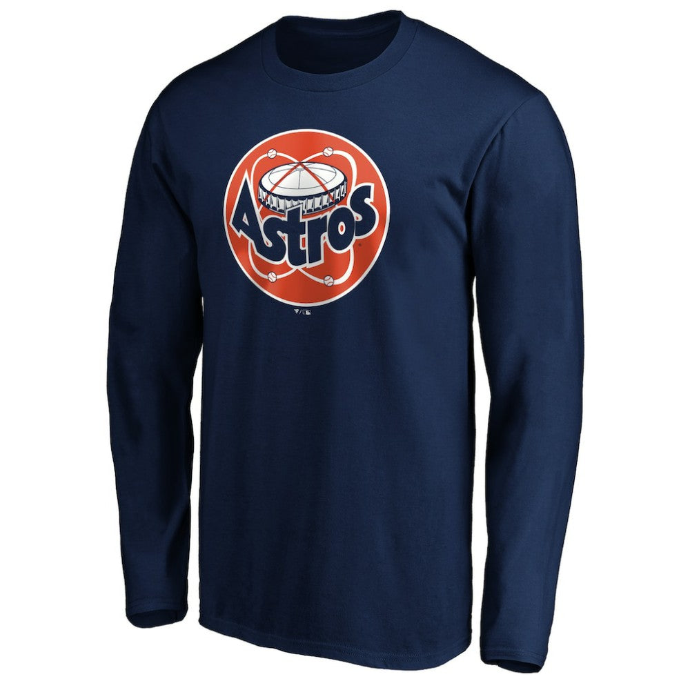 Houston Astros Cooperstown Collection Huntington Logo Long Sleeve T-Shirt - Navy T-shirts