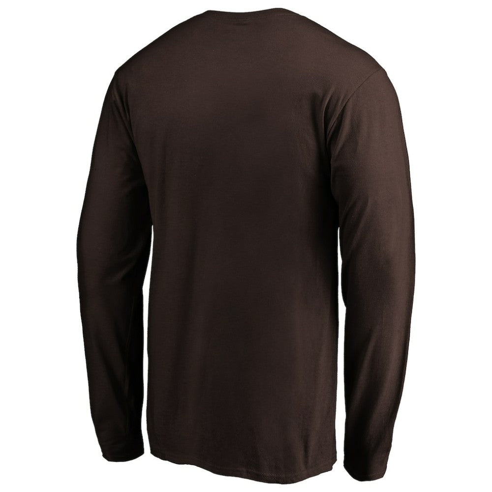 San Diego Padres Cooperstown Collection Huntington Logo Long Sleeve T-Shirt - Brown T-shirts