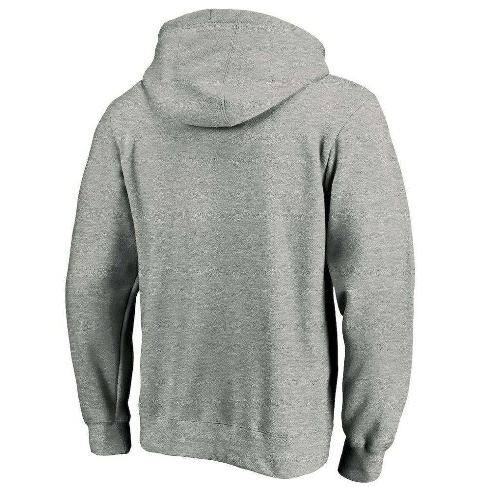 Atlanta Braves Cooperstown Collection Huntington Logo Fitted Pullover Hoodie - Heather Gray Hoodies