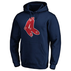 Boston Red Sox Cooperstown Collection Huntington Logo Fitted Pullover Hoodie - Navy Hoodies