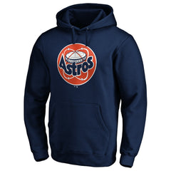 Houston Astros Cooperstown Collection Huntington Logo Fitted Pullover Hoodie - Navy Hoodies