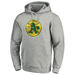 Athletics Cooperstown Collection Huntington Logo Fitted Pullover Hoodie - Heather Gray Hoodies