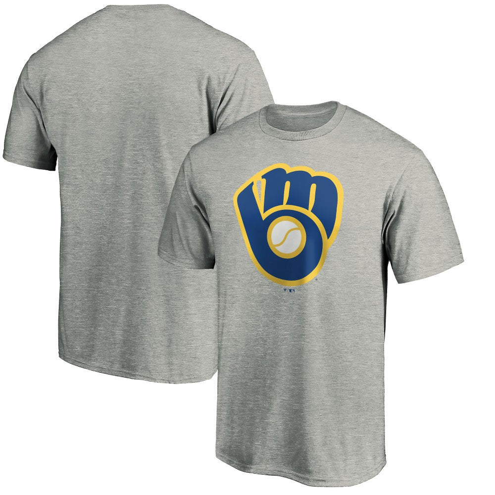 Milwaukee Brewers Cooperstown Collection Huntington Logo T-Shirt - Heathered Gray T-shirts