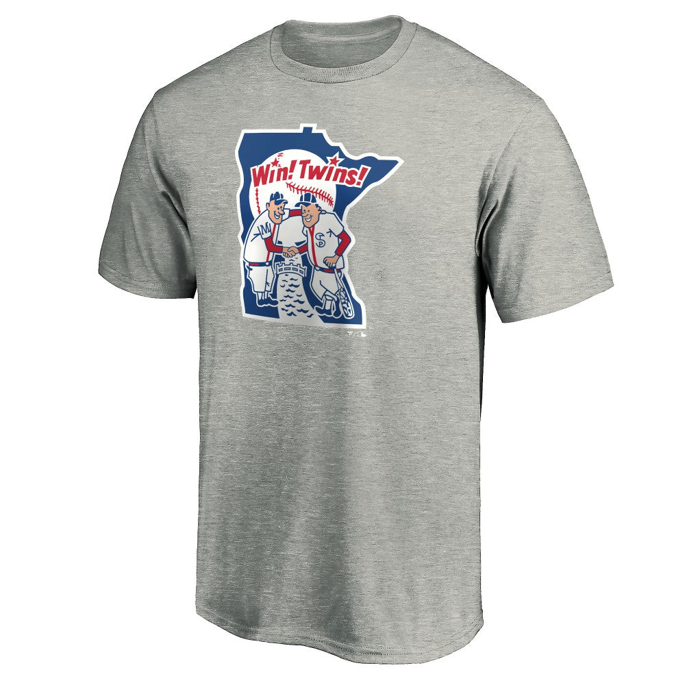 Minnesota Twins Cooperstown Collection Huntington Logo T-Shirt - Heathered Gray T-shirts