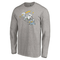 Anaheim Ducks Special Edition Primary Logo Long Sleeve T-Shirt - Heather Gray | US 4153562
