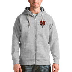 Chicago Bears Antigua Bear Head Victory Full-Zip Hoodie - Heather Gray Hoodies
