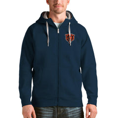 Chicago Bears Antigua Bear Head Victory Full-Zip Hoodie - Navy Hoodies