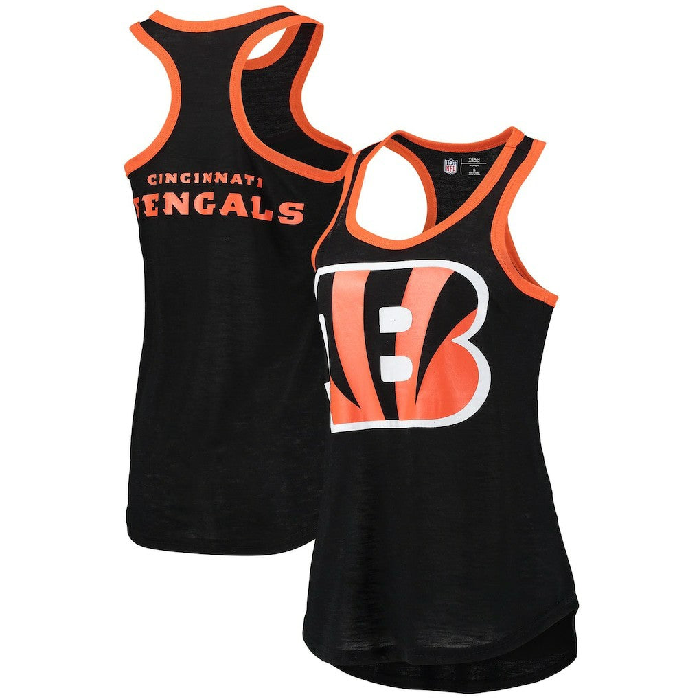 Cincinnati Bengals G-III 4Her by Carl Banks Women's Tater Burnout Tank Top - Black Tops