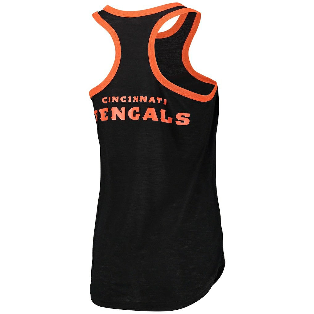 Cincinnati Bengals G-III 4Her by Carl Banks Women's Tater Burnout Tank Top - Black Tops