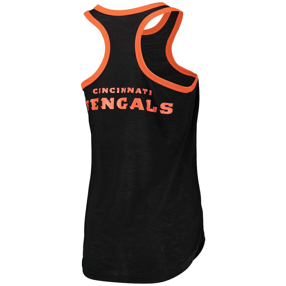 Cincinnati Bengals G-III 4Her by Carl Banks Women's Tater Burnout Tank Top - Black Tops