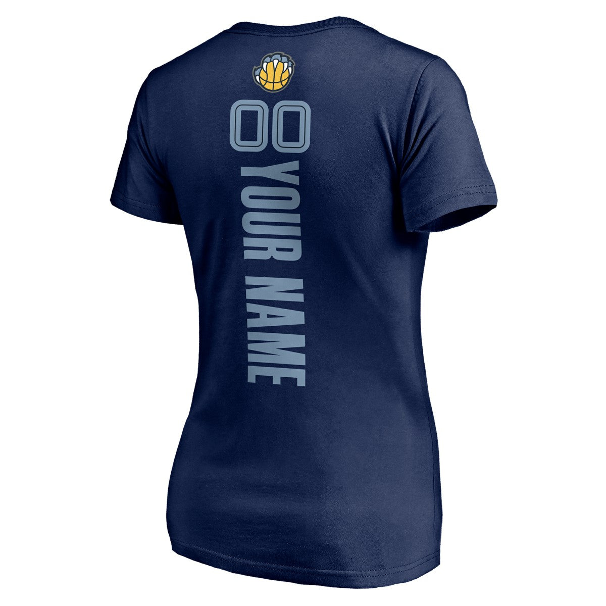 Memphis Grizzlies Women's Playmaker Personalized Name & Number V-Neck T-Shirt Navy