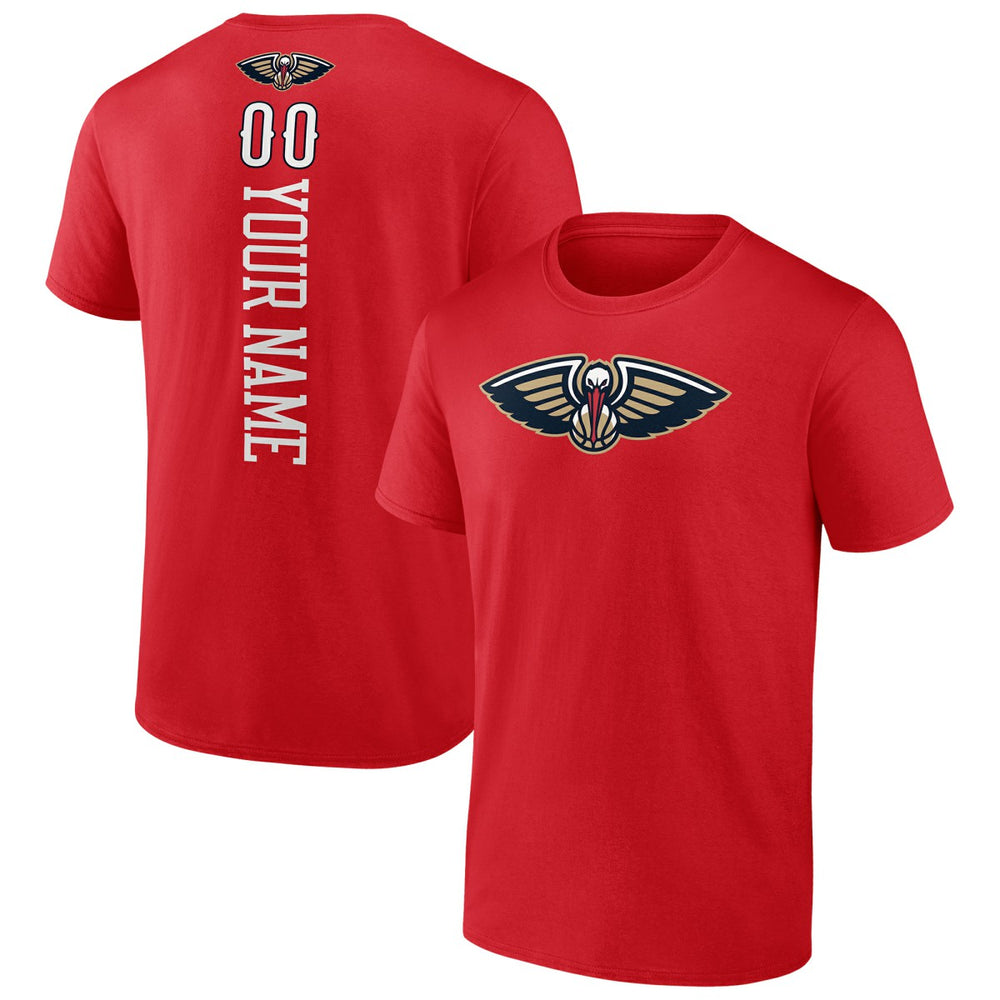 New Orleans Pelicans Playmaker Personalized Name & Number T-Shirt Red outlet